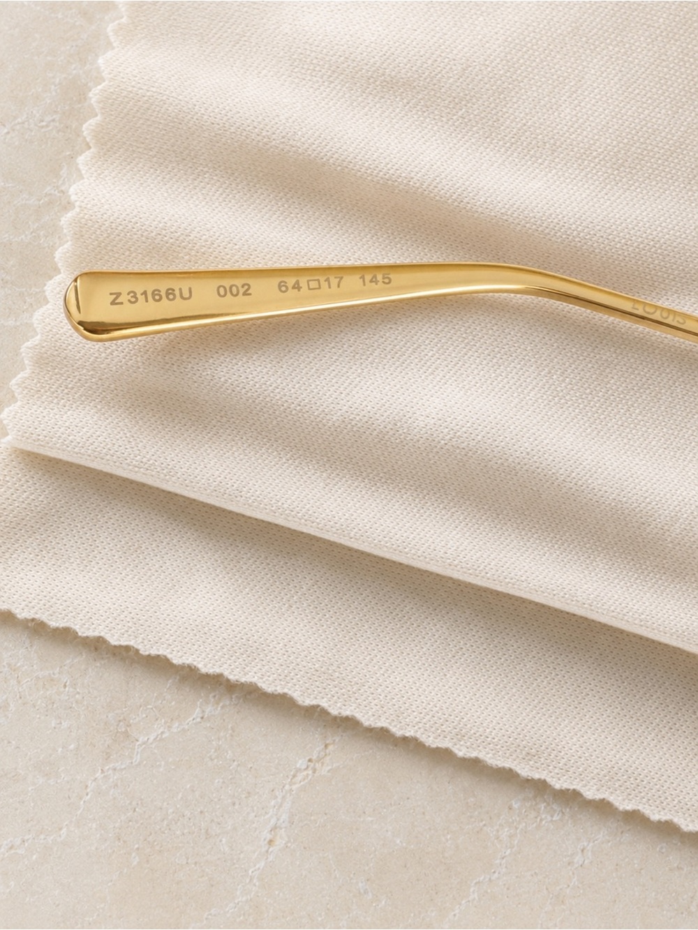 Elegant Rimless Brown Gradient Sunglasses with Pearl Details - Picture 6 of 9